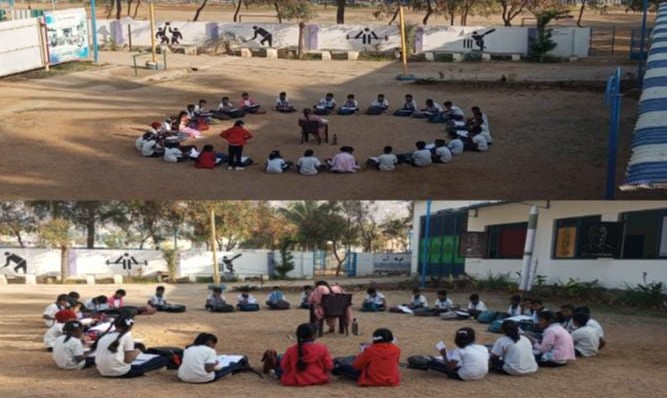 GROUP STUDIES IN SCHOOL CAMPUS